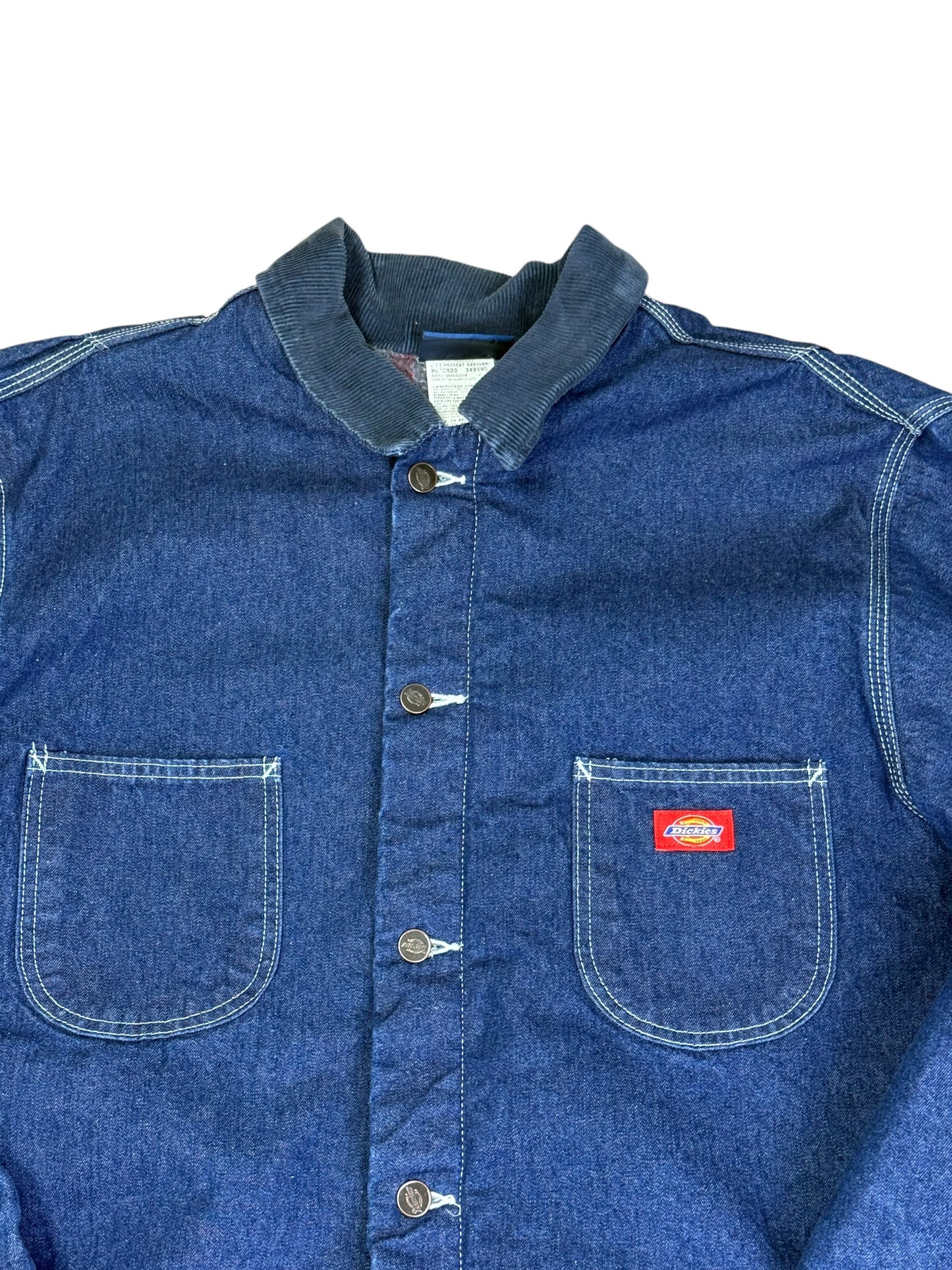 Vintage Dickies Denim Flannel Lined Chore Jacket