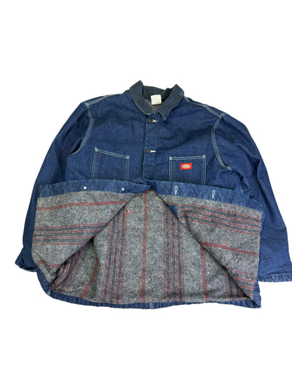 Vintage Dickies Denim Flannel Lined Chore Jacket