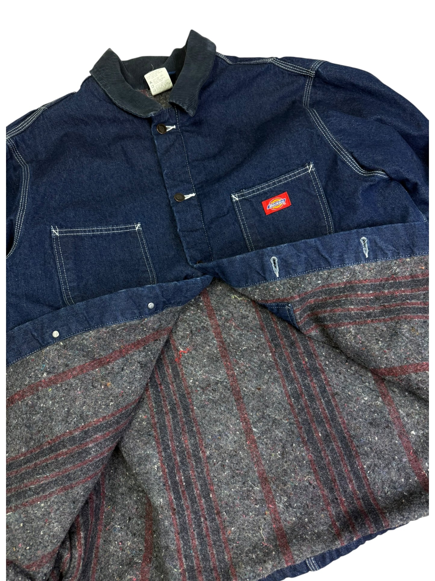 Vintage Dickies Denim Flannel Lined Chore Jacket
