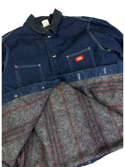 Vintage Dickies Denim Flannel Lined Chore Jacket