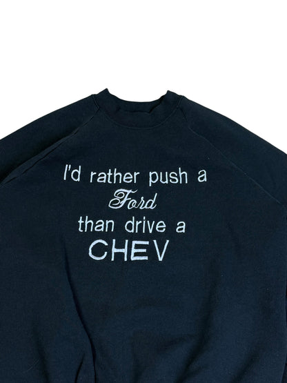 Vintage Ford Vs Chevy Embroidered Crewneck