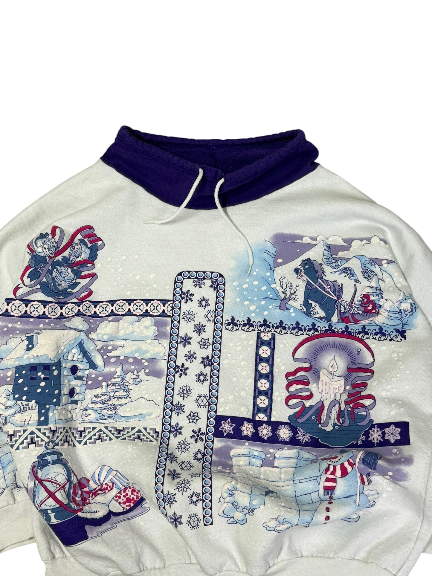 Vintage Snowman Puffprint Crewneck