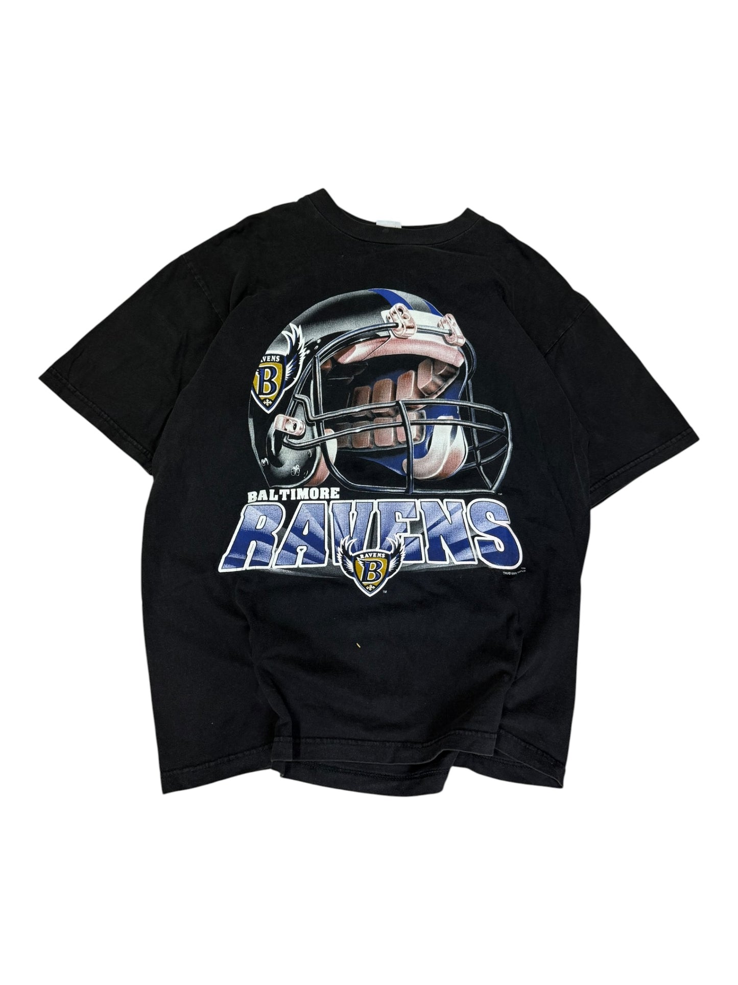 Vintage Baltimore Ravens Helmet Graphic T-shirt