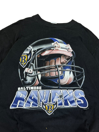 Vintage Baltimore Ravens Helmet Graphic T-shirt