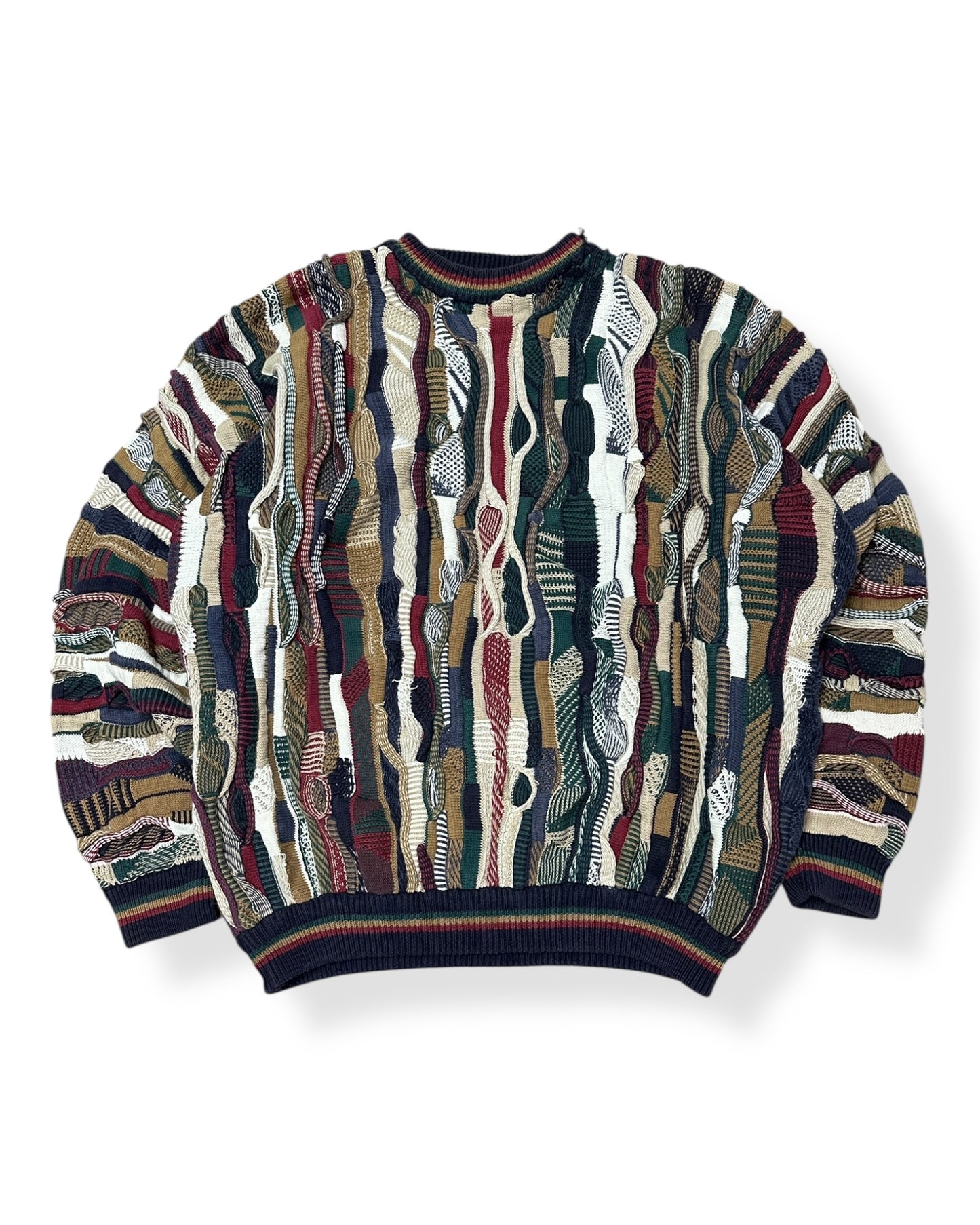 Vintage Cotton Traded 3D Coogi Style Sweater