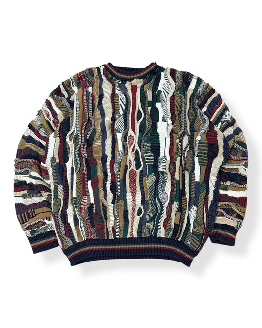 Vintage Cotton Traded 3D Coogi Style Sweater