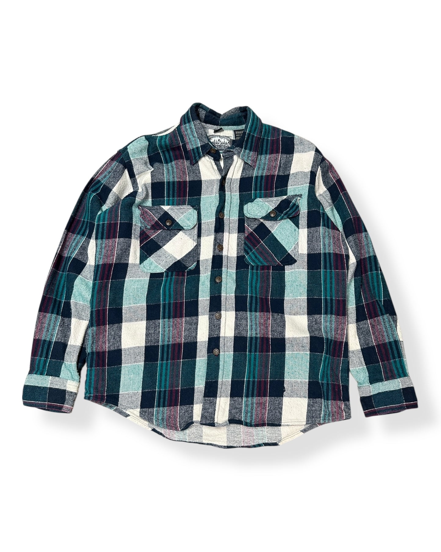 Vintage Eagles Crest Flannel Button Up