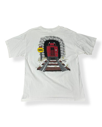 Vintage Train Front and Back T-shirt