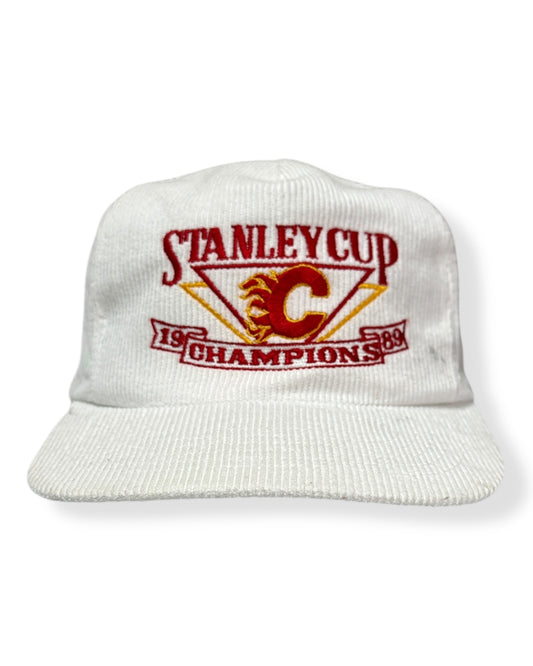 Vintage 1989 Calgary Flames Curdoroy Hat