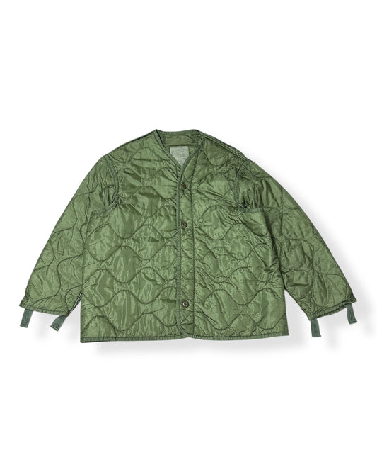 Vintage Buttoned Military Liner Light Jacket