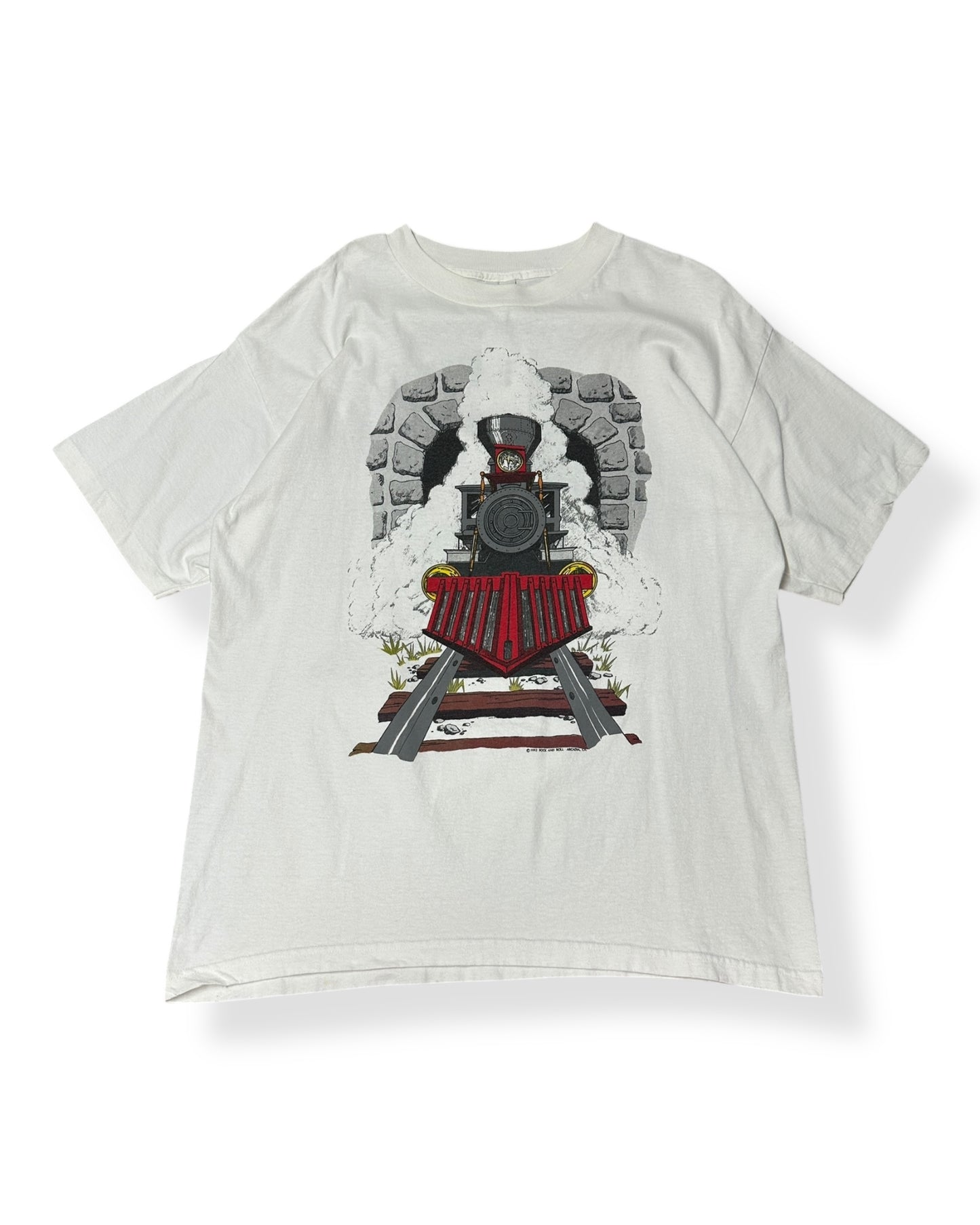 Vintage Train Front and Back T-shirt