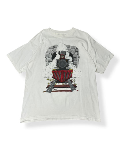 Vintage Train Front and Back T-shirt