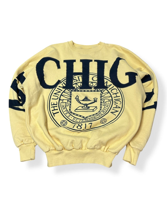 Vintage Michigan Big Spellout Crewneck
