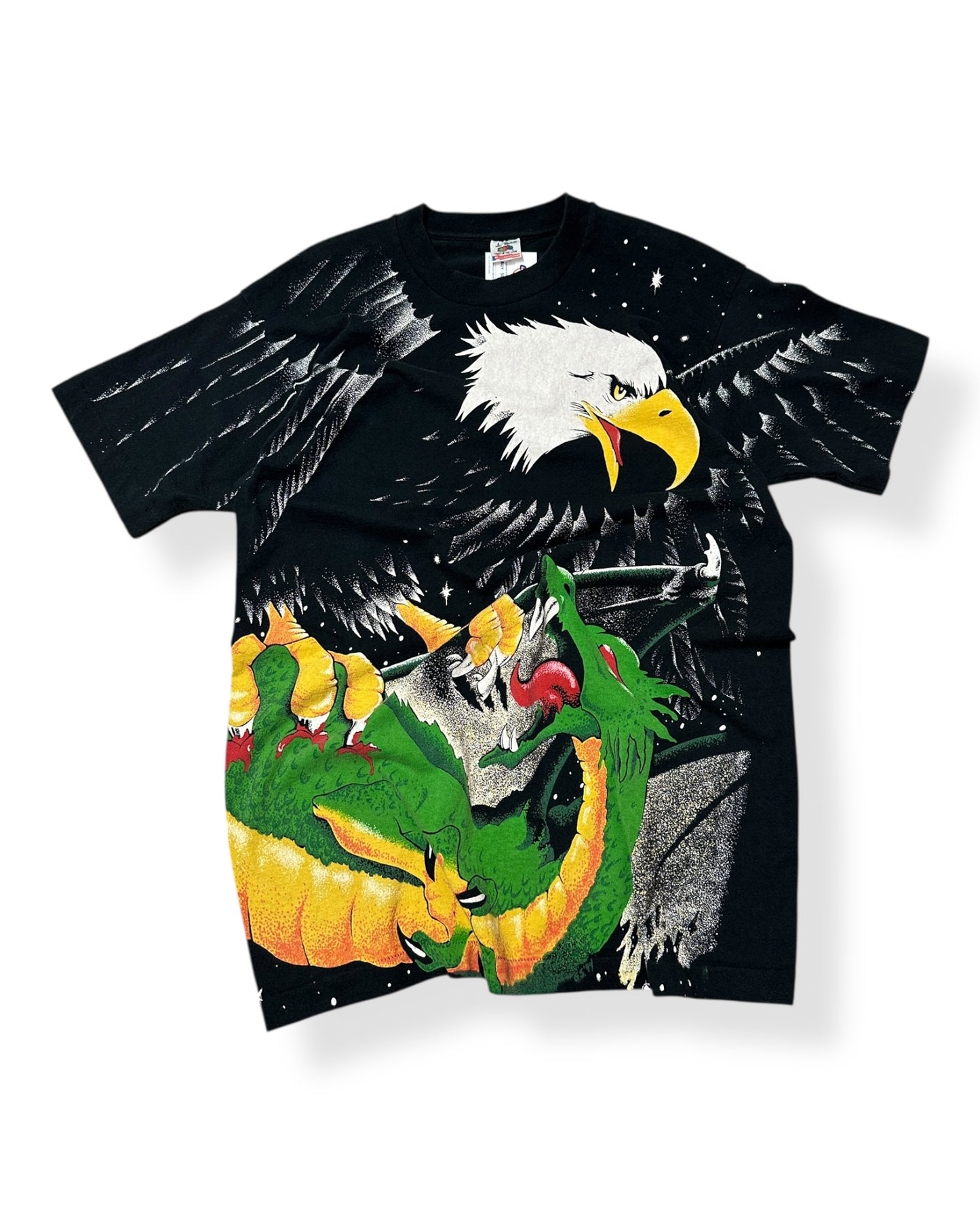 Vintage FOTL Eagle vs Dragon AOP T-shirt