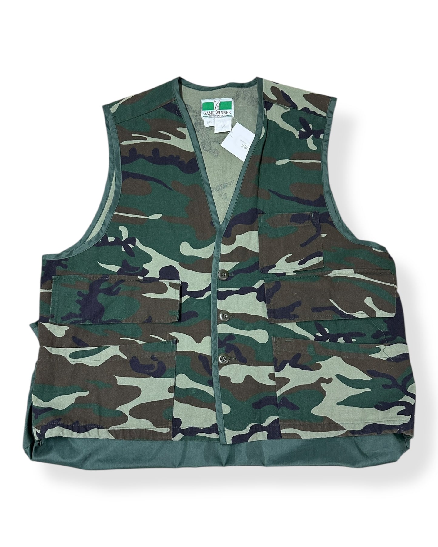Camo Fishing Vest Size Large