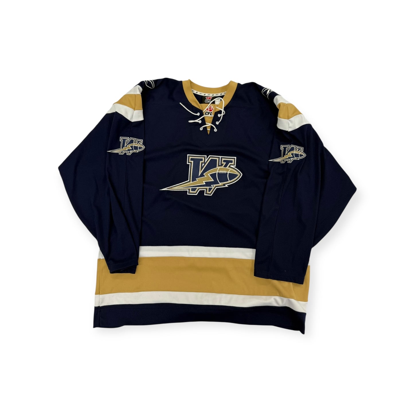 Winnipeg Blue Bombers Hockey Jersey Size Large