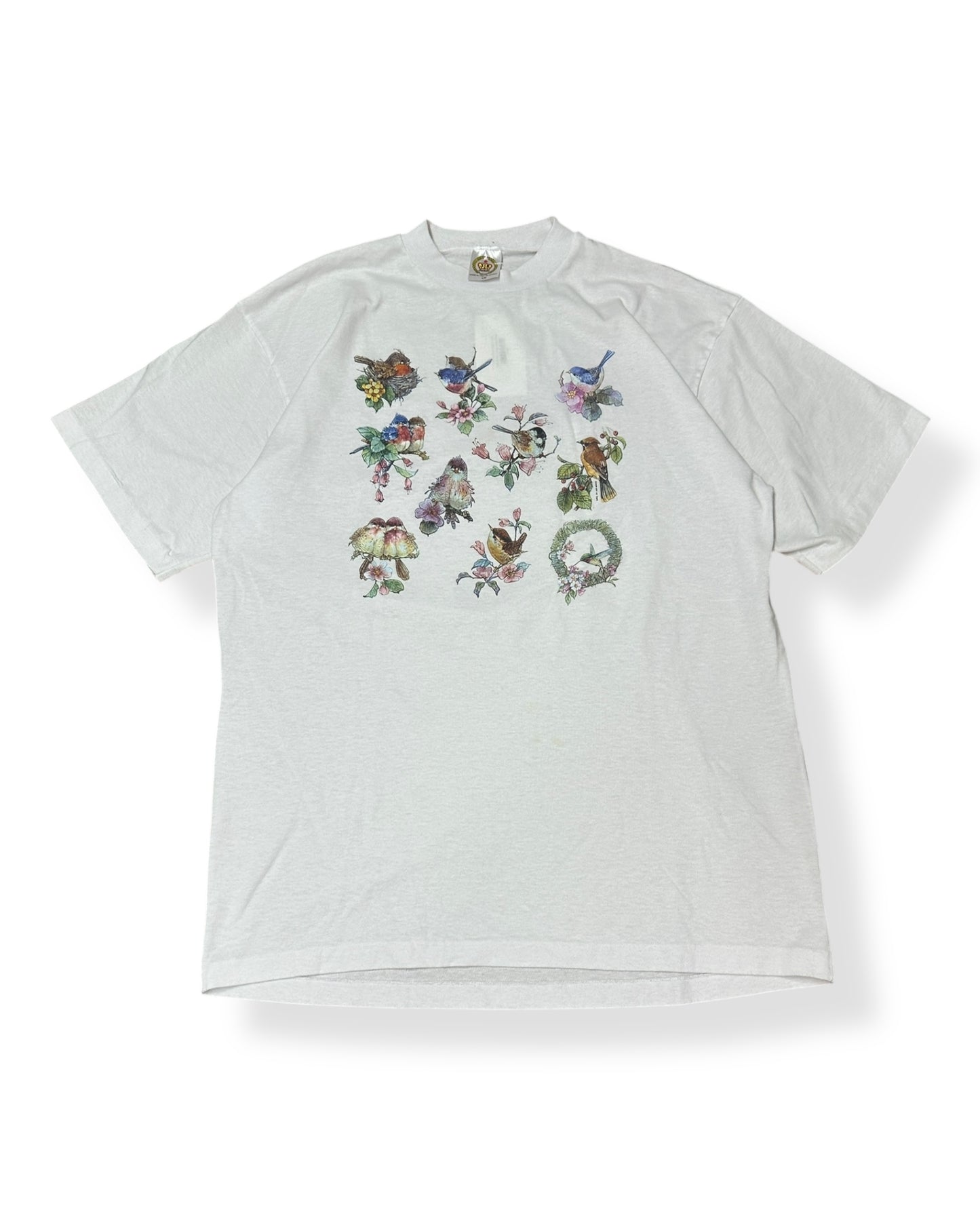 Vintage Cute Birds Graphic T-shirt