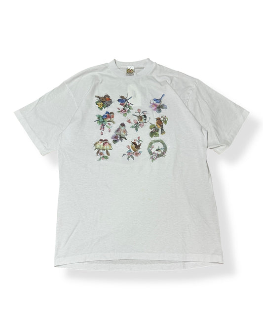 Vintage Cute Birds Graphic T-shirt