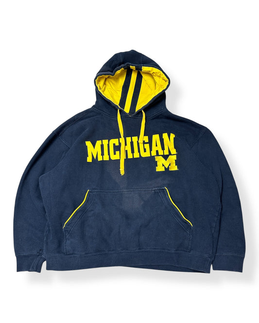 Vintage Michigan Spellout Stitched Hoodie