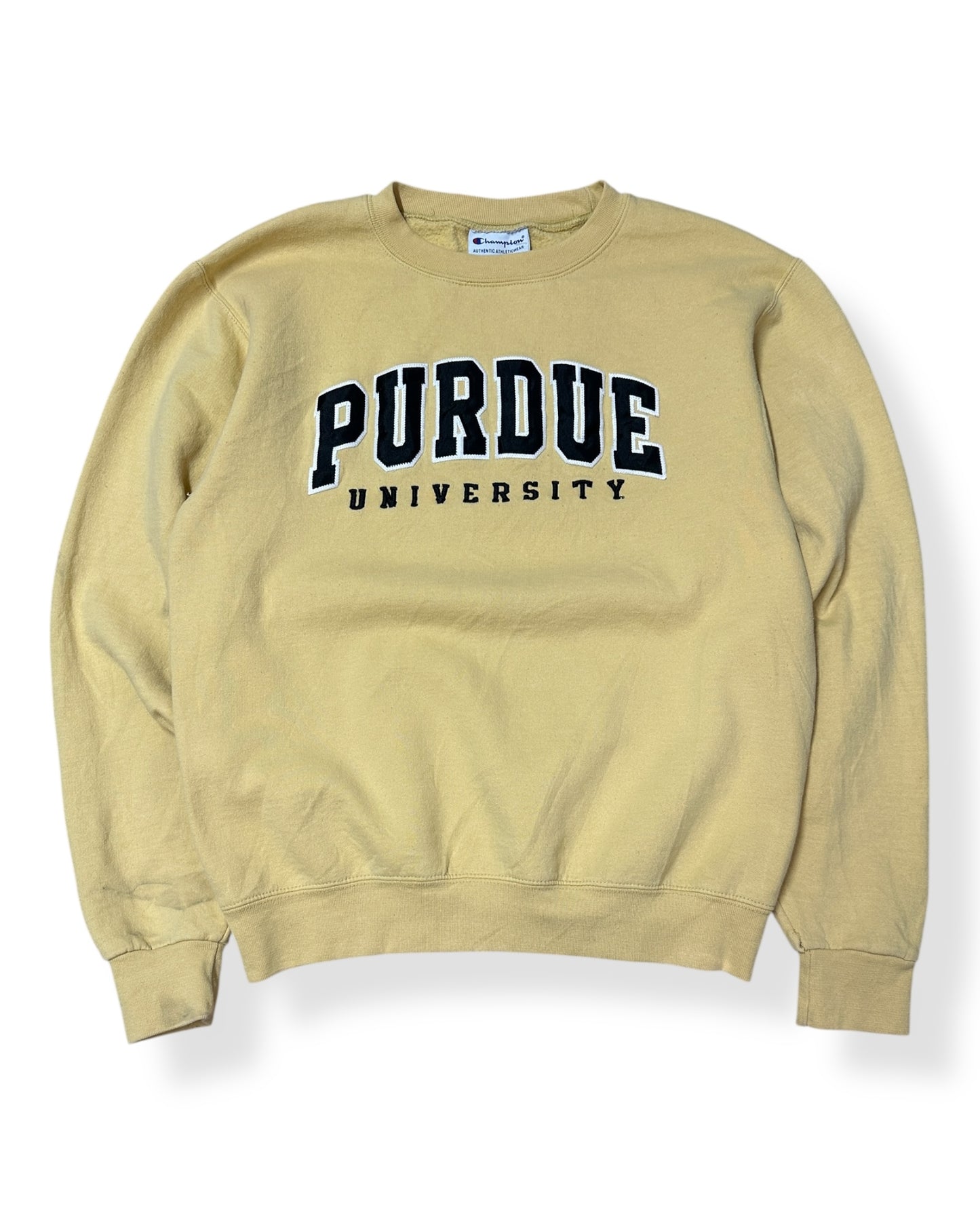 Purdue University Embroidered Spellout Crewneck