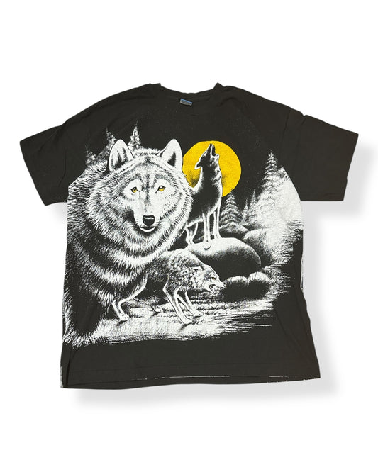 Vintage Wolf All Over Print T-shirt