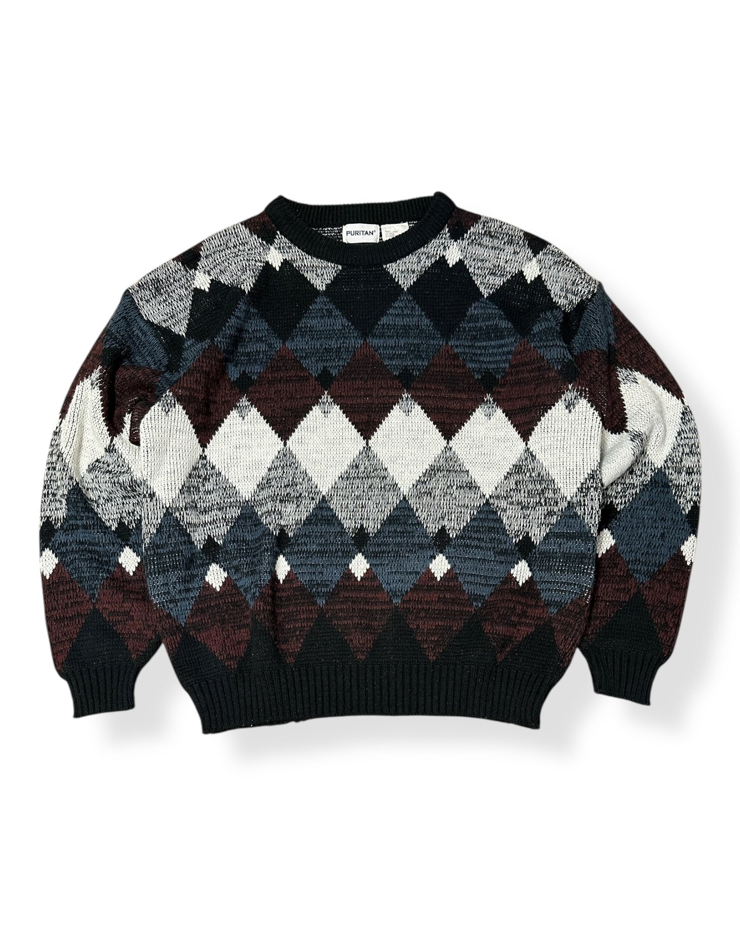 Vintage Puritan Diamond Pattern Sweater
