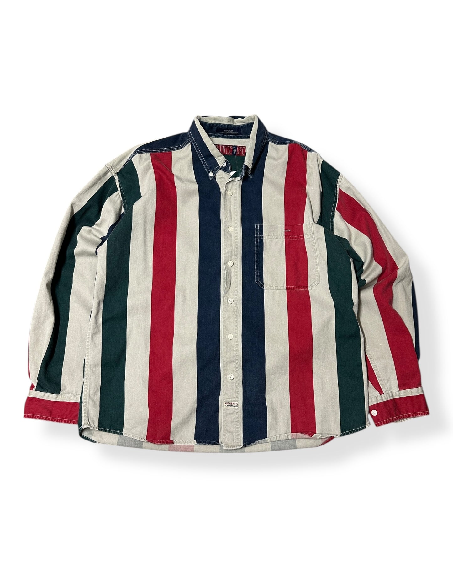 Vintage GFC Stripe Button Up