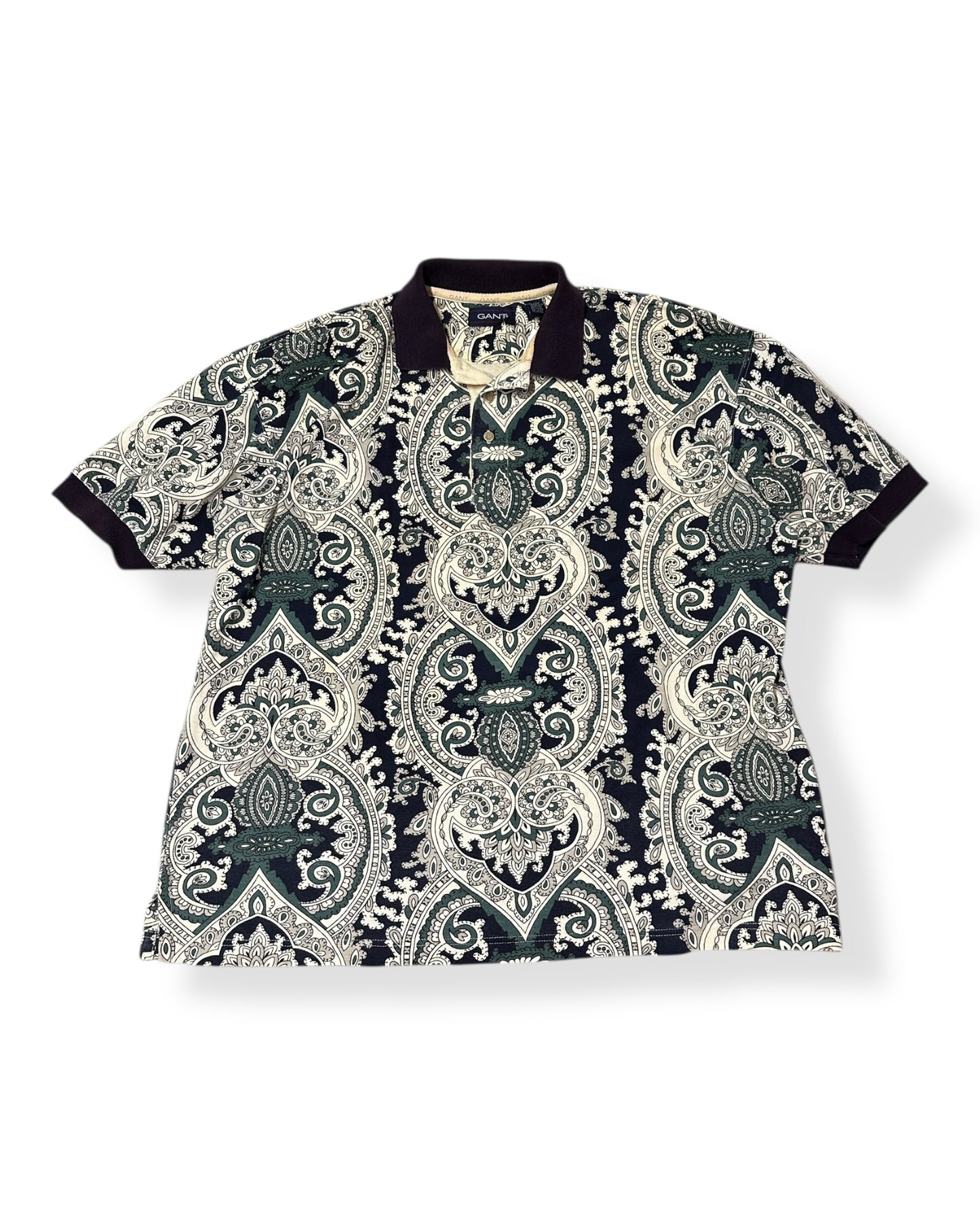 Vintage Gant Paisley Collared T-shirt