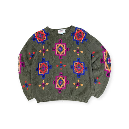 Vintaeg Izod Hand Knit Vest