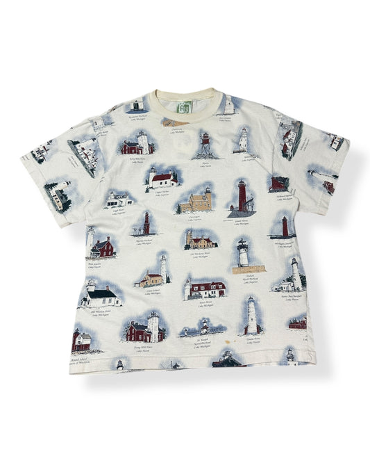 Vintage Lighthouse AOP T-shirt (As Is)