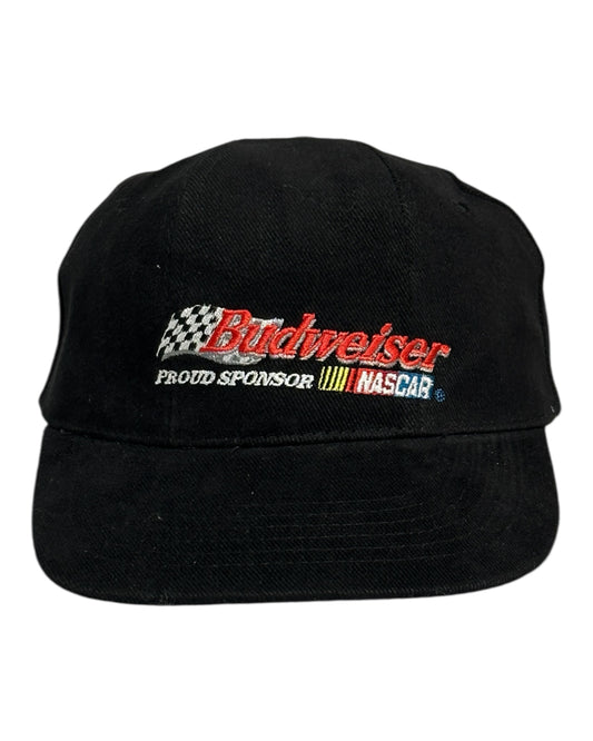 Vintage Bud Checkered Flag Nascar Racing Flag Hat